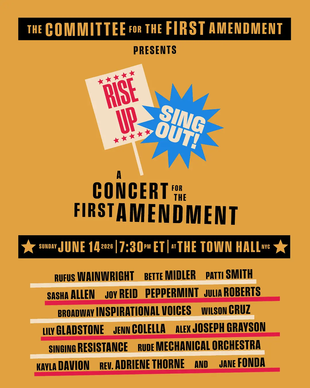 Rise Up, Sing Out: A Concert for the First Amendment